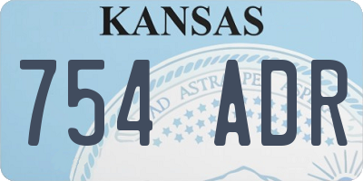 KS license plate 754ADR