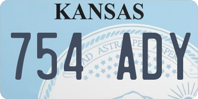 KS license plate 754ADY