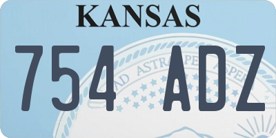 KS license plate 754ADZ