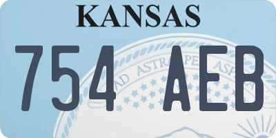 KS license plate 754AEB
