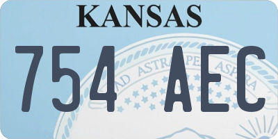 KS license plate 754AEC