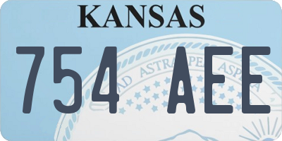 KS license plate 754AEE