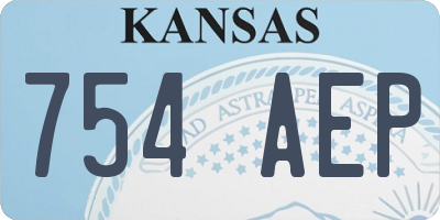 KS license plate 754AEP