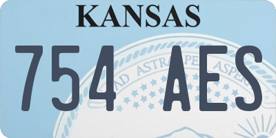 KS license plate 754AES