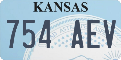 KS license plate 754AEV