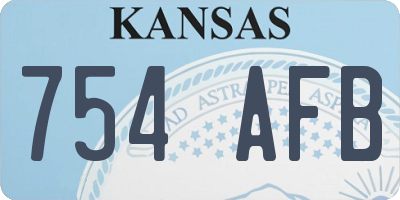 KS license plate 754AFB