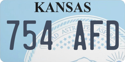 KS license plate 754AFD