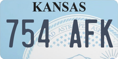 KS license plate 754AFK