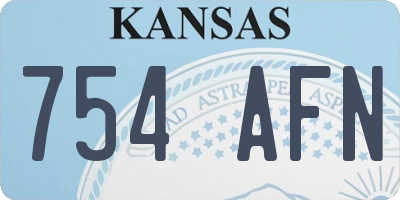 KS license plate 754AFN