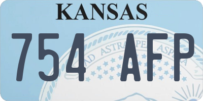 KS license plate 754AFP