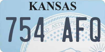 KS license plate 754AFQ