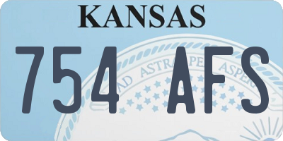 KS license plate 754AFS