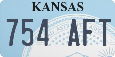 KS license plate 754AFT