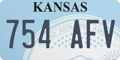 KS license plate 754AFV