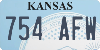 KS license plate 754AFW
