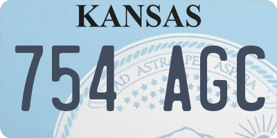 KS license plate 754AGC
