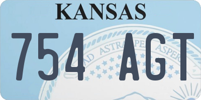 KS license plate 754AGT