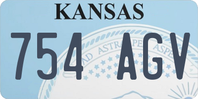 KS license plate 754AGV