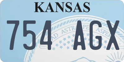 KS license plate 754AGX
