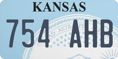 KS license plate 754AHB