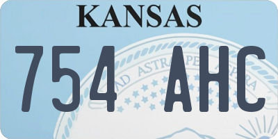 KS license plate 754AHC
