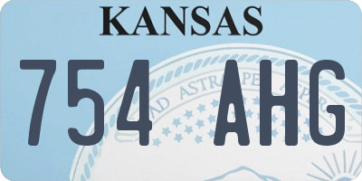 KS license plate 754AHG