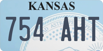 KS license plate 754AHT