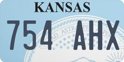 KS license plate 754AHX