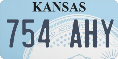 KS license plate 754AHY