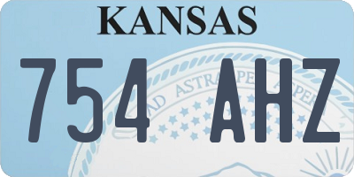 KS license plate 754AHZ
