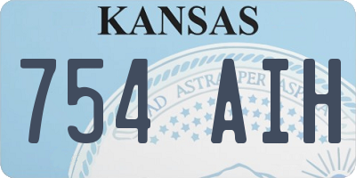 KS license plate 754AIH