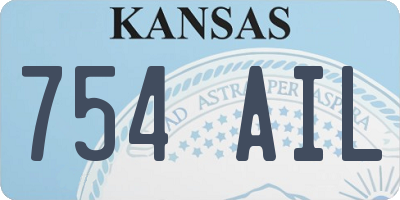 KS license plate 754AIL