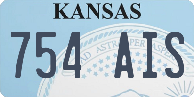 KS license plate 754AIS