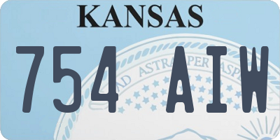 KS license plate 754AIW