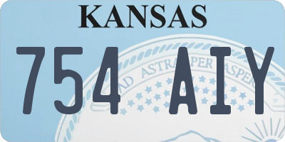 KS license plate 754AIY