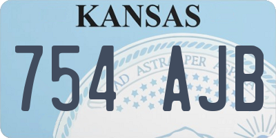 KS license plate 754AJB