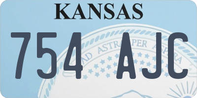 KS license plate 754AJC