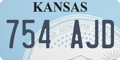 KS license plate 754AJD