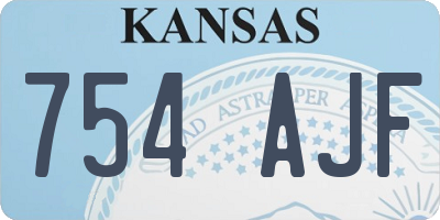 KS license plate 754AJF