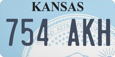 KS license plate 754AKH