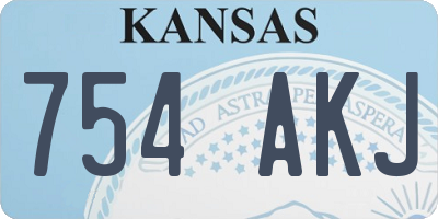 KS license plate 754AKJ