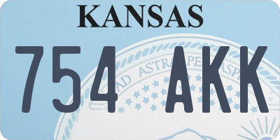 KS license plate 754AKK