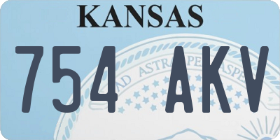 KS license plate 754AKV
