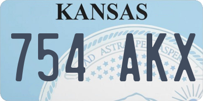 KS license plate 754AKX