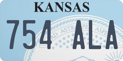 KS license plate 754ALA