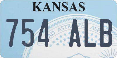 KS license plate 754ALB