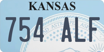 KS license plate 754ALF