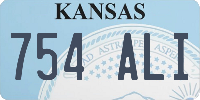 KS license plate 754ALI