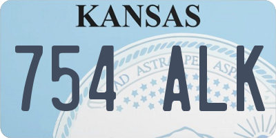 KS license plate 754ALK