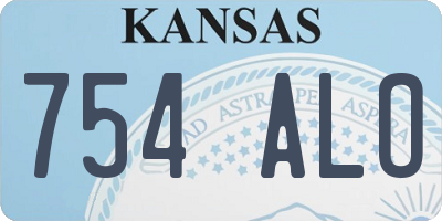 KS license plate 754ALO